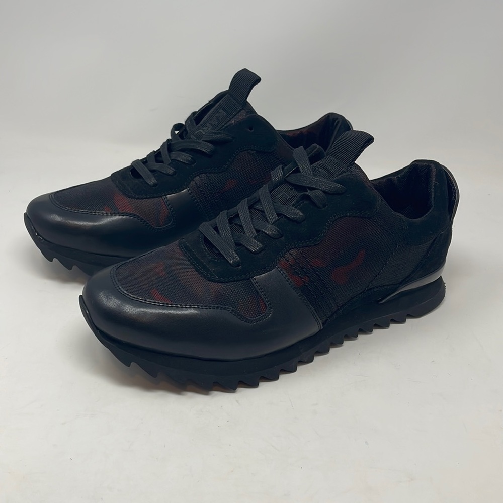 Karl Lagerfeld Camo Print Men's Sneakers Black Burgundy LF1S1109 New Without Box